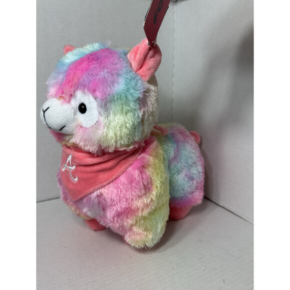 Atlanta Braves Tye Dye / Rainbow Llama with pink bandana FOCO - Picture 2 of 12